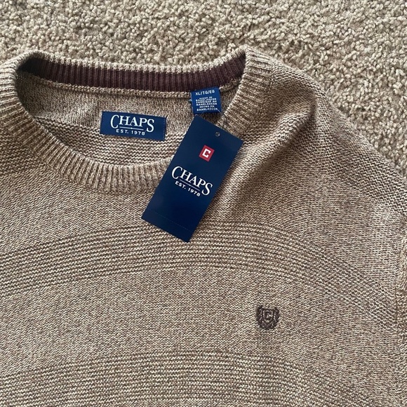 New CHAPS Men’s Knitted Sweatshirt Size XL - Picture 2 of 5